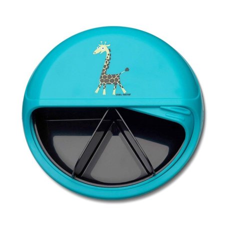 Carl Oscar Rotable SnackDISC™ 5 komorowy obrotowy pojemnik na przekąski Turquoise - Giraffe CARL OSCAR
