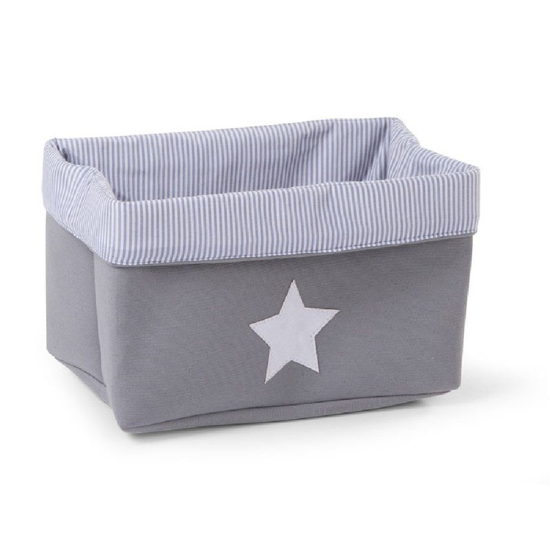 CHILDHOME - Pudełko płócienne 32 x 20 x 20 cm Grey Stripes
