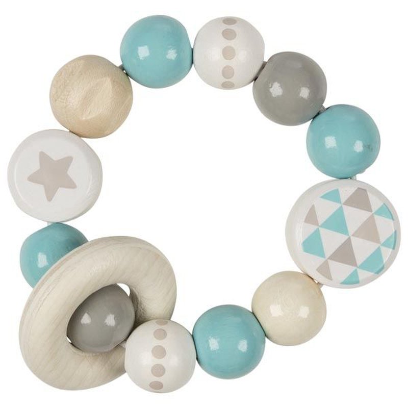 Heimess - Grzechotka pierścień elastyczny turkusowa z gwiazdką