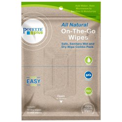 Biodegradowalne mokre/suche chusteczki On-The-Go, Potette Plus