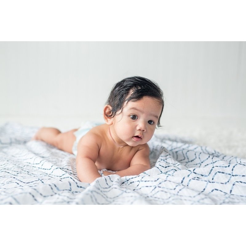 Lulujo Kocyk Muślinowy Navy Mountain 3 szt