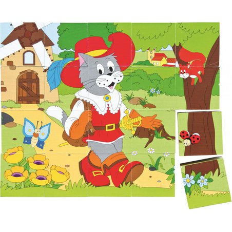 Woody - Klocki sześcienne Bajki - puzzle 20 kostek Woody - Klocki sześcienne Bajki - puzzle 20 kostek