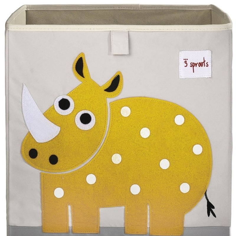 3 Sprouts Pudełko na Zabawki Nosorożec