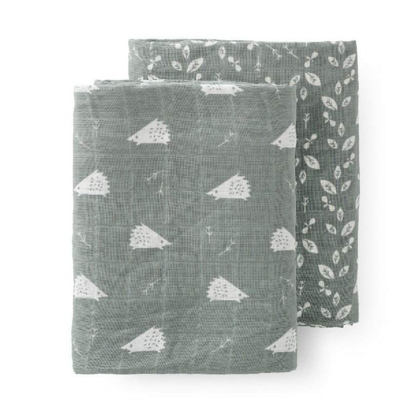 Fresk Pieluszki muślinowe zestaw 2 szt. 70 x 60 cm Jeż FRESK