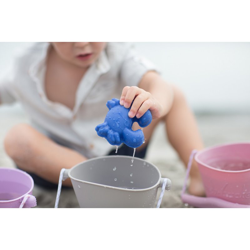 Funkit world - Silikonowe Foremki do piasku 4 szt. Scrunch - Pudrowy Róż