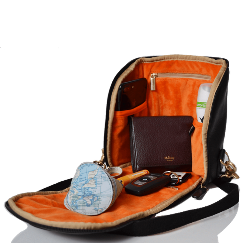 Plecaczek/Saszetka Mini Adult Freedom Pod, skórzany czarny, PacaPod